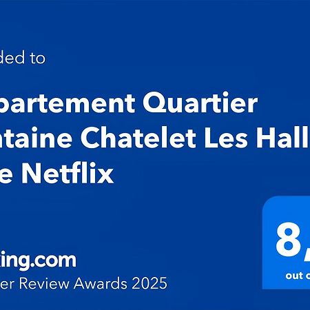 Appartement Quartier Fontaine Chatelet Les Halles Free Netflix Paris Eksteriør bilde